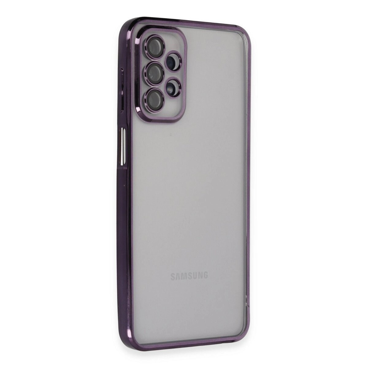 Samsung Galaxy A23 4g Kılıf Razer Lensli Silikon - Mor