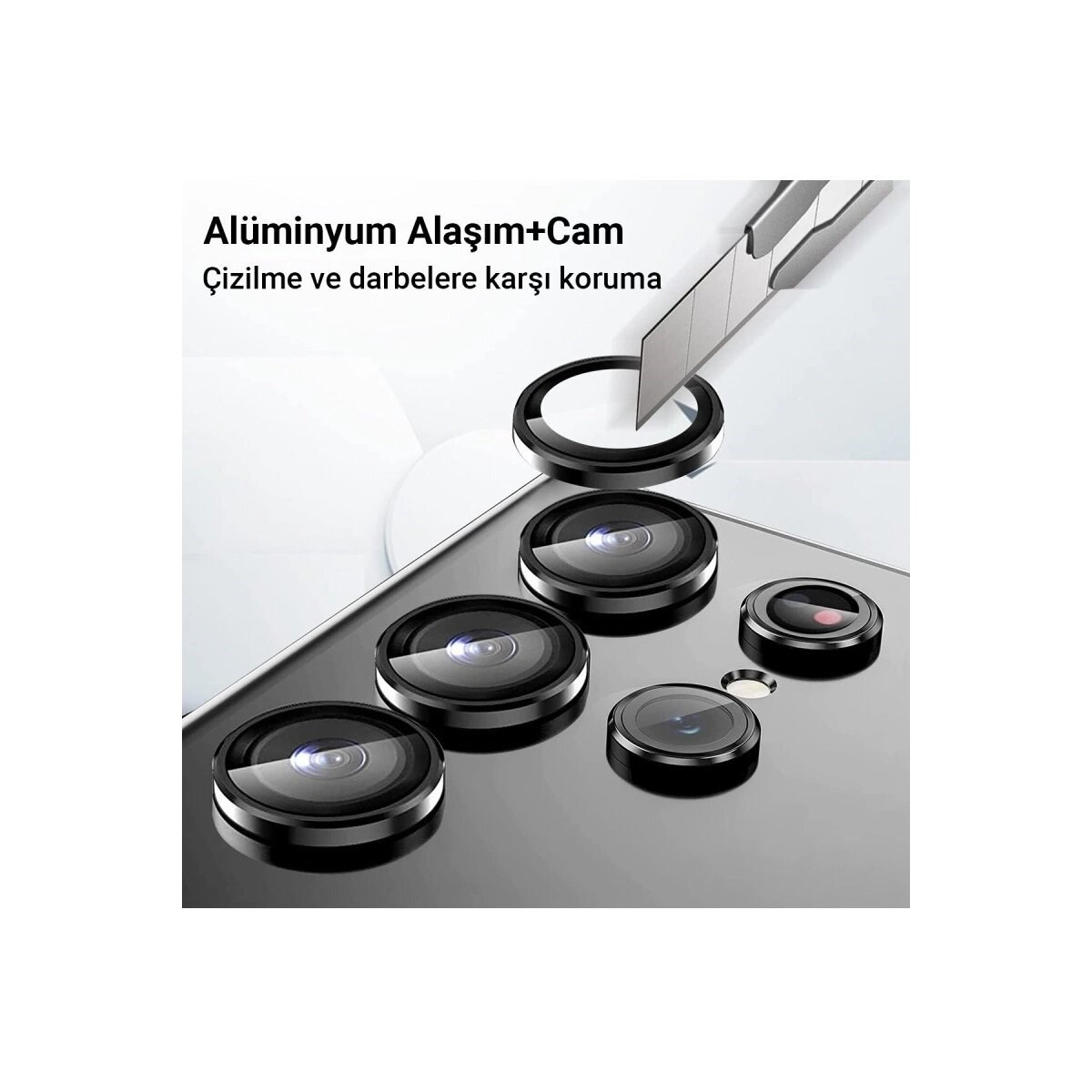 Samsung Galaxy A24 4g Valdez Metal Kamera Lens - Siyah