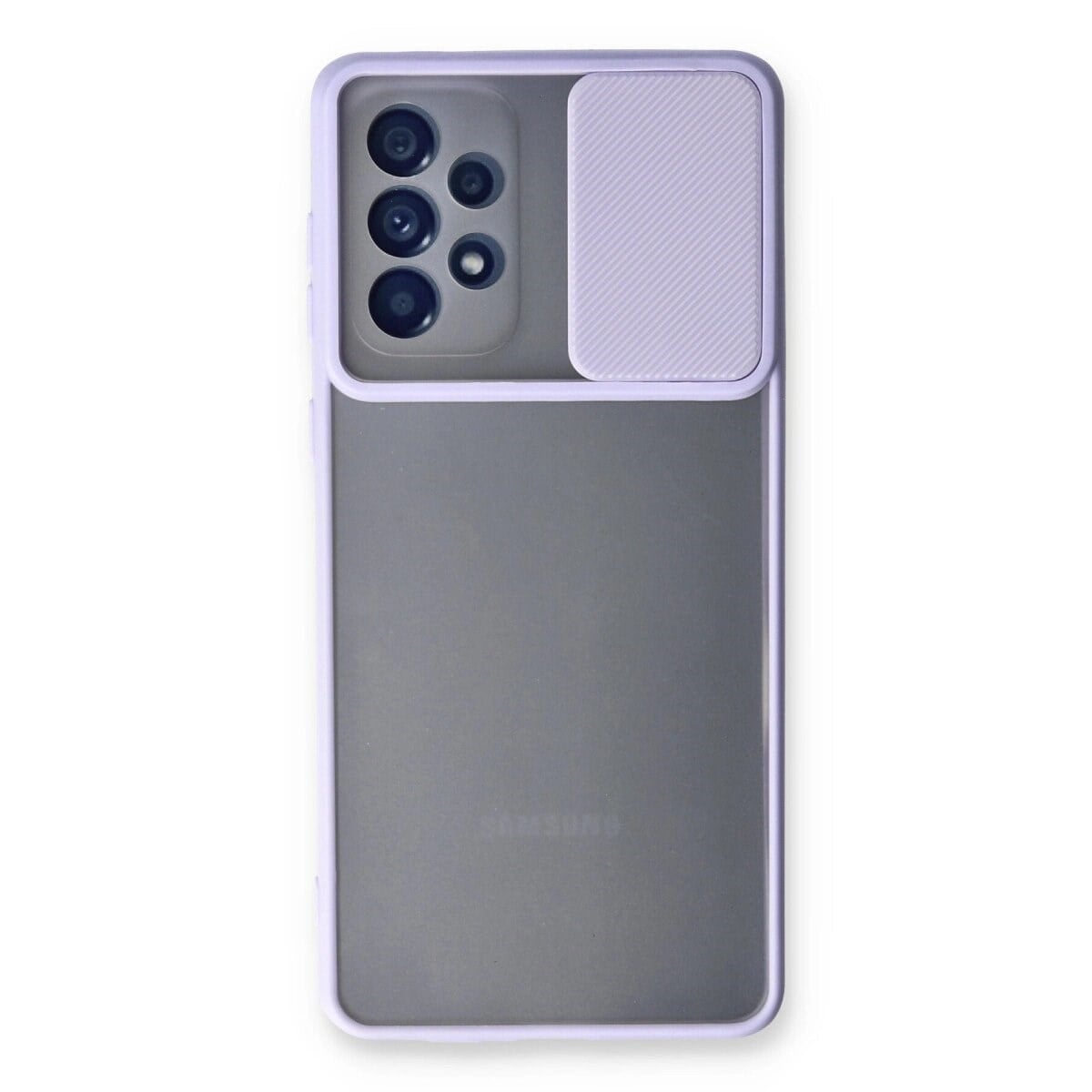 Samsung Galaxy A33 5g Kılıf Palm Buzlu Kamera Sürgülü Silikon - Lila