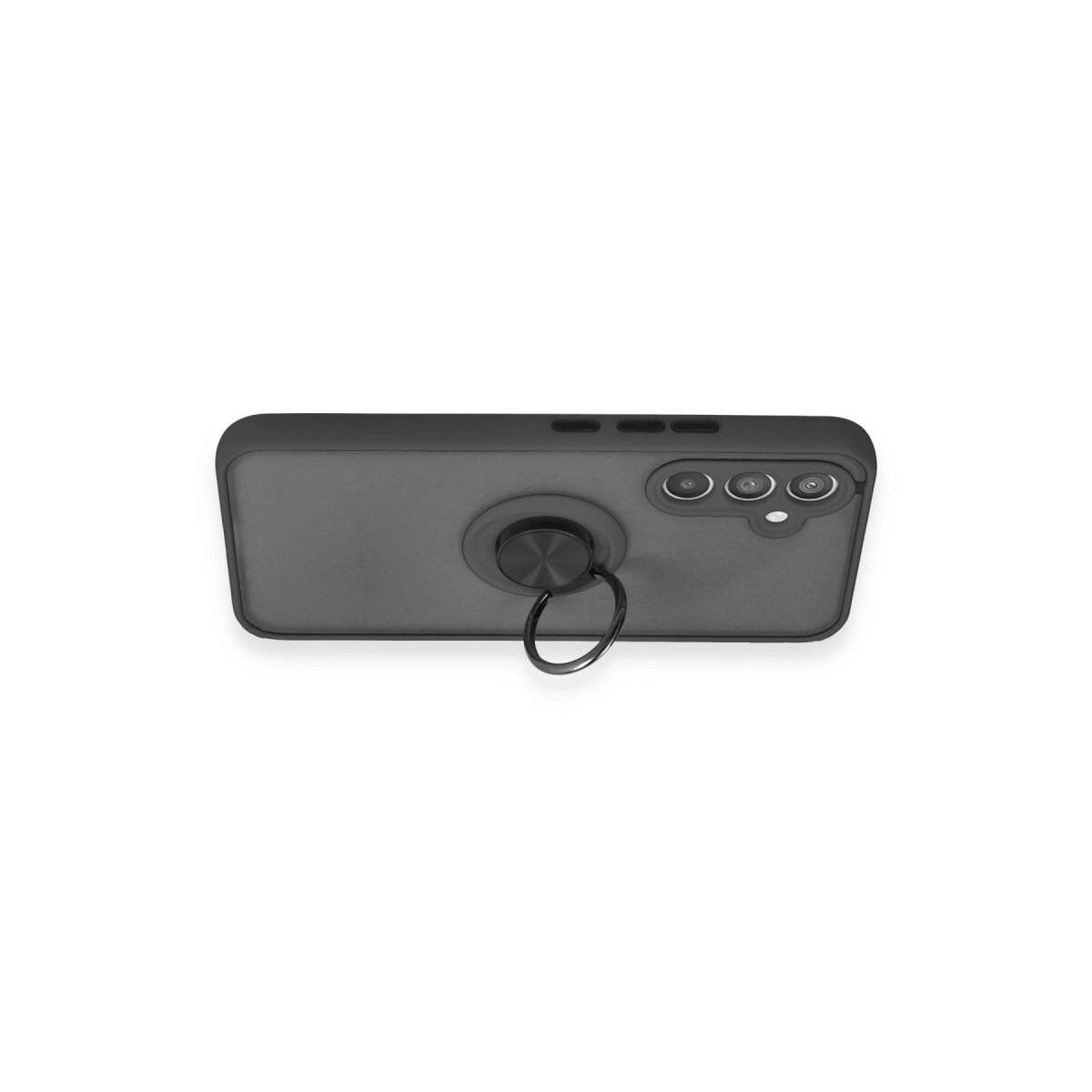 Samsung Galaxy A34 5g Kılıf Montreal Yüzüklü Silikon Kapak - Siyah