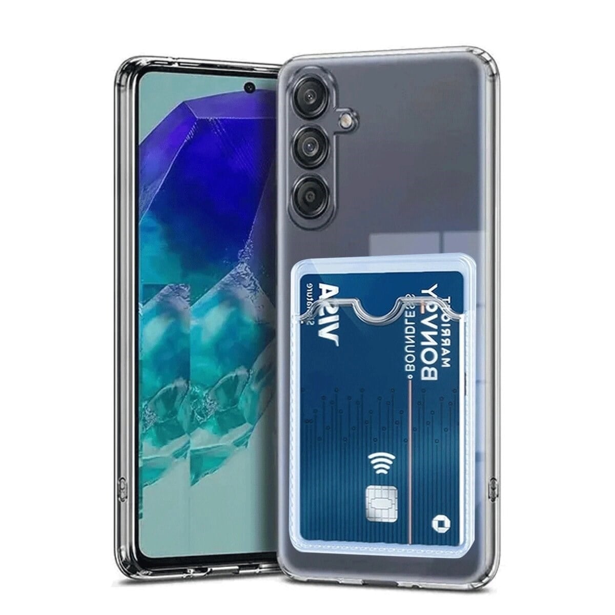 Samsung Galaxy A36 Kılıf Kart Şeffaf Silikon - Şeffaf
