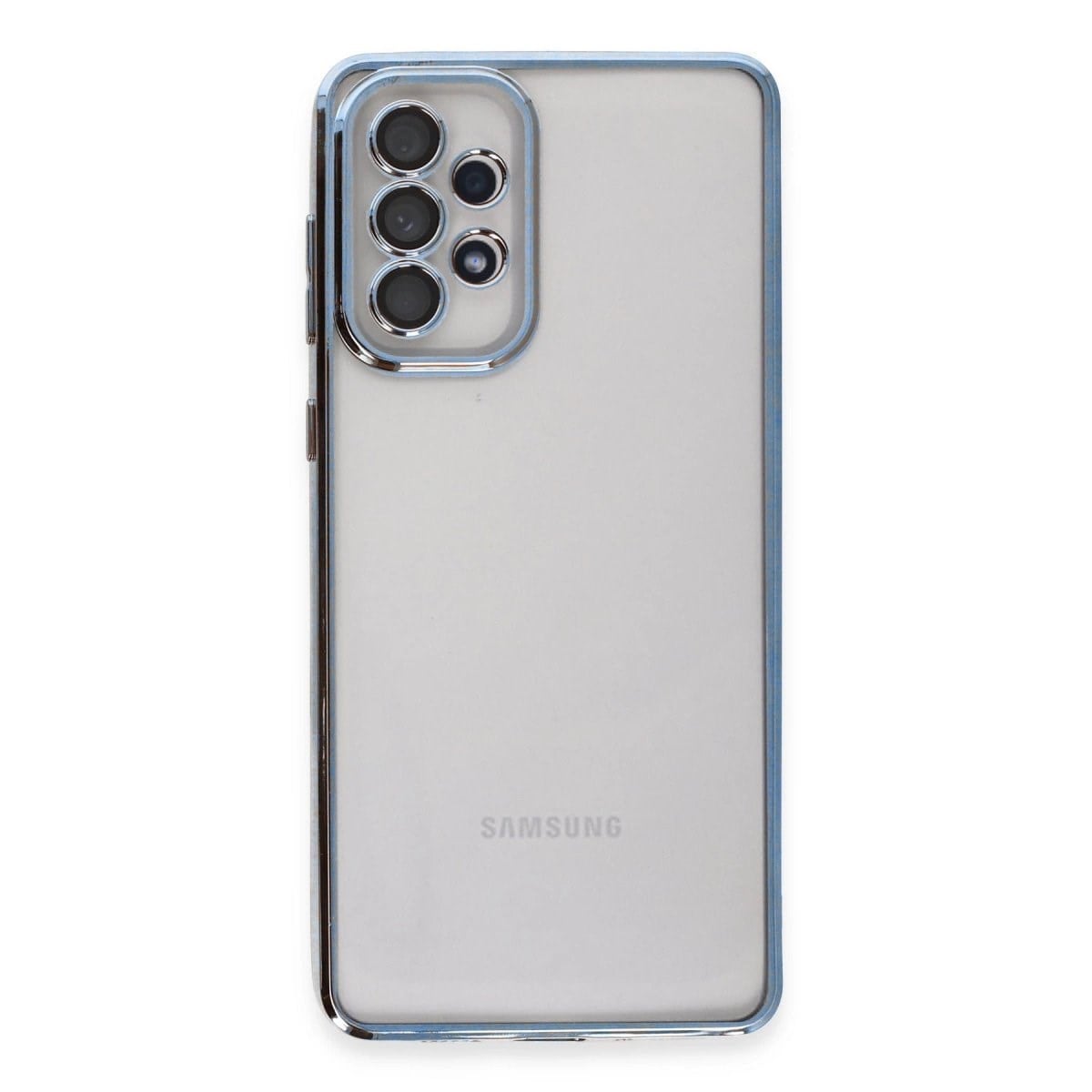 Samsung Galaxy A53 5g Kılıf Razer Lensli Silikon - Açık Mavi
