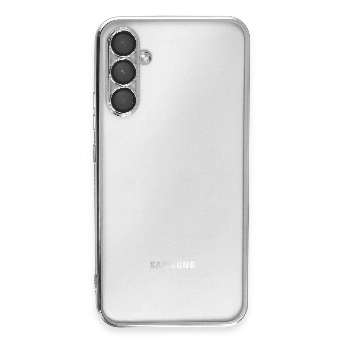 Samsung Galaxy A54 5g Kılıf Razer Lensli Silikon - Gümüş