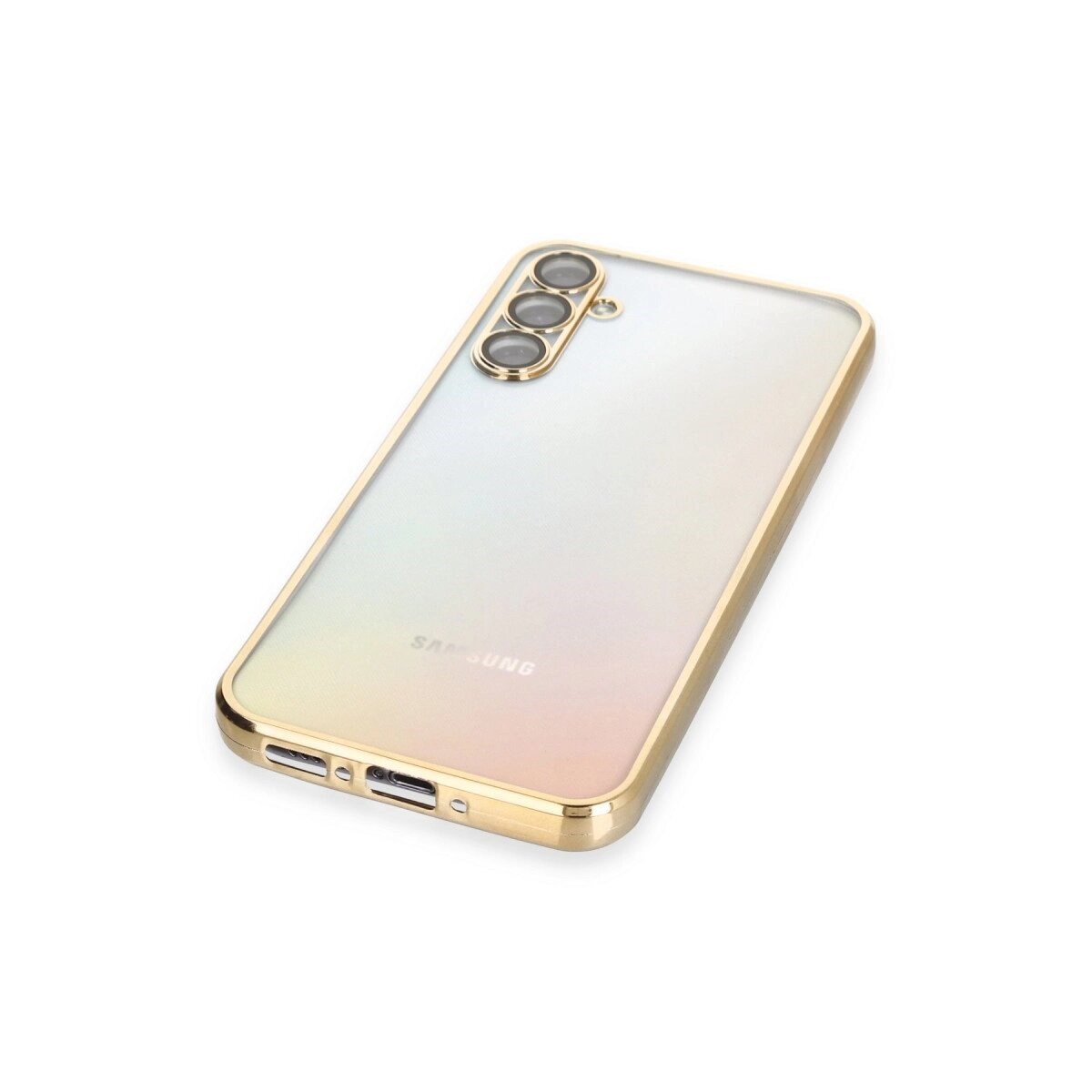 Samsung Galaxy A54 5g Kılıf Razer Lensli Silikon - Gold