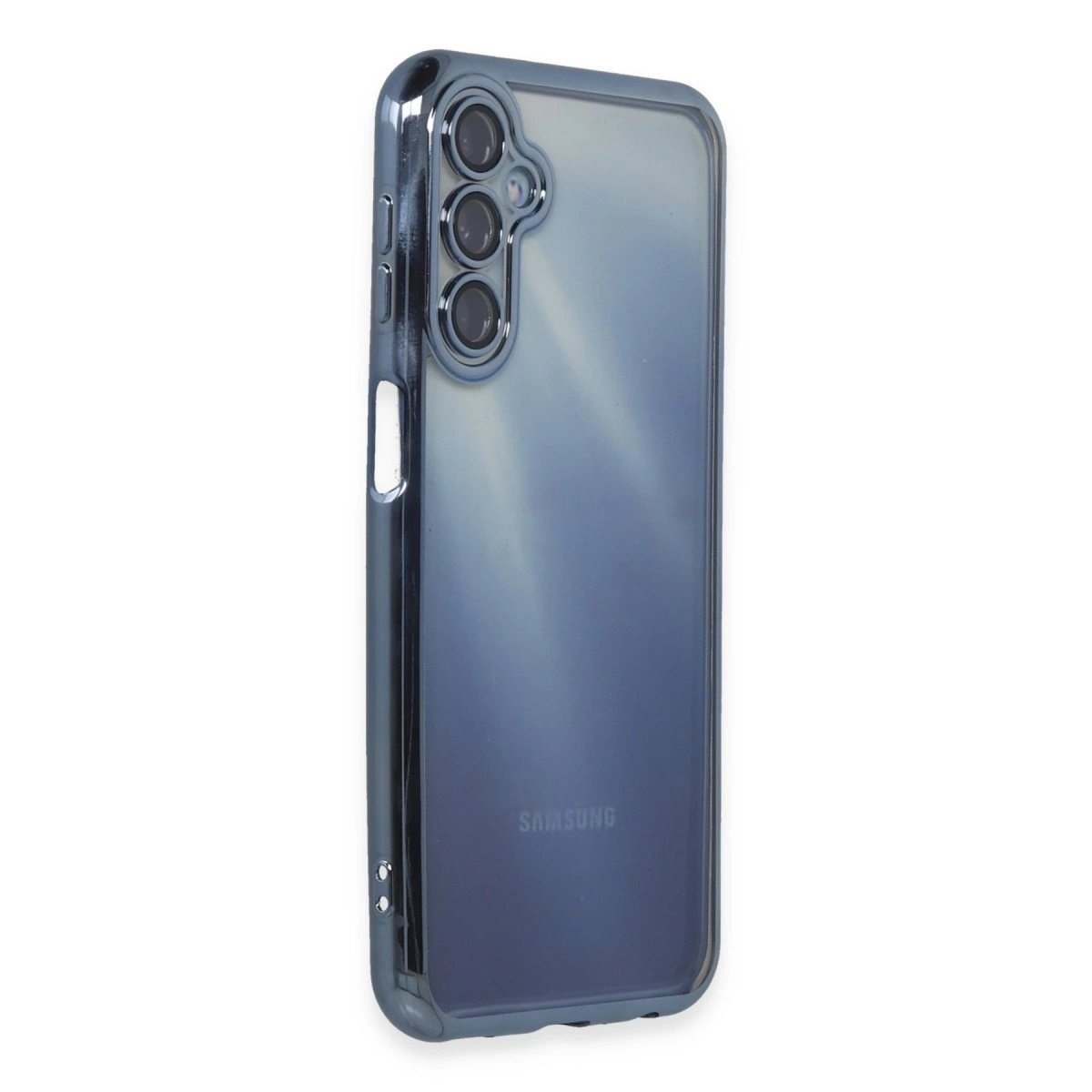 Samsung Galaxy A55 5g Kılıf Razer Lensli Silikon - Açık Mavi