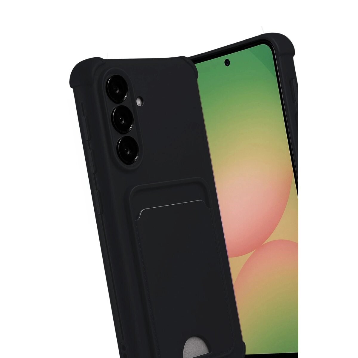 Samsung Galaxy A56 Kılıf Kelvin Kartvizitli Silikon - Siyah