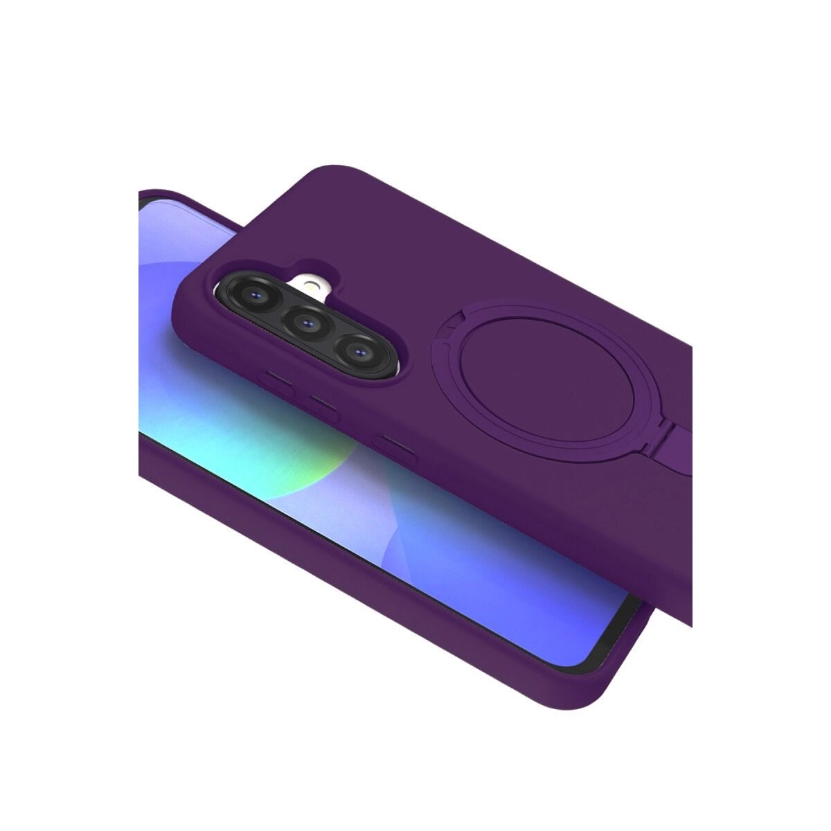 Samsung Galaxy A56 Regal Magsafe Standlı Kapak - Derin Mor