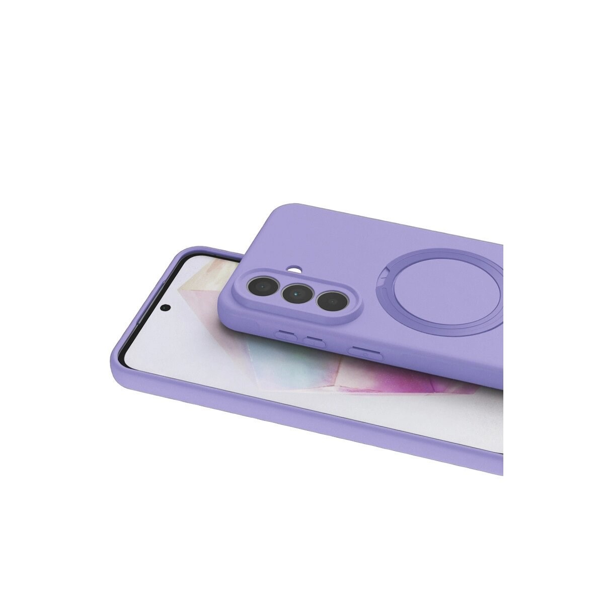 Samsung Galaxy A57 5g Regal Magsafe Standlı Kapak - Lila