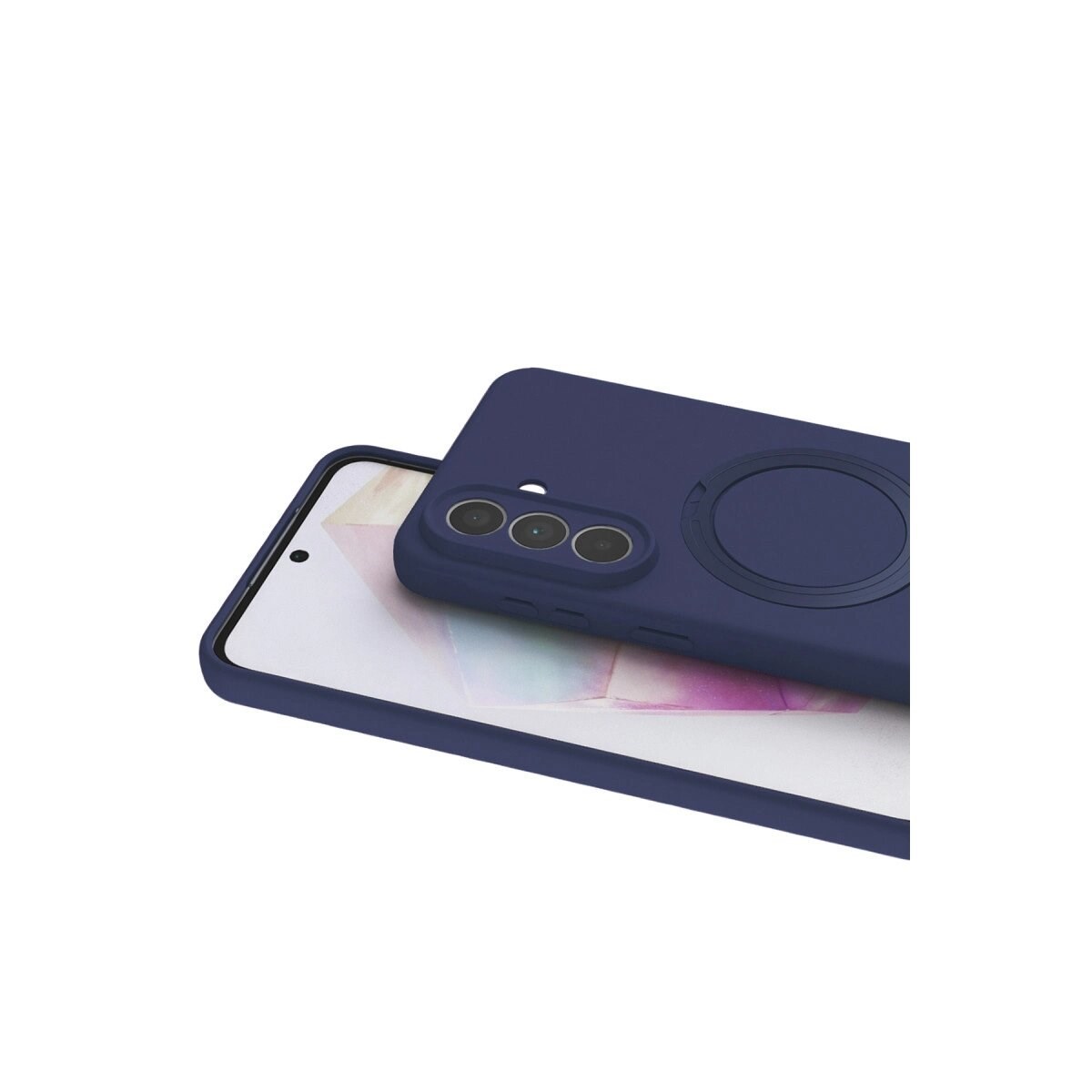 Samsung Galaxy A57 5g Regal Magsafe Standlı Kapak - Lacivert
