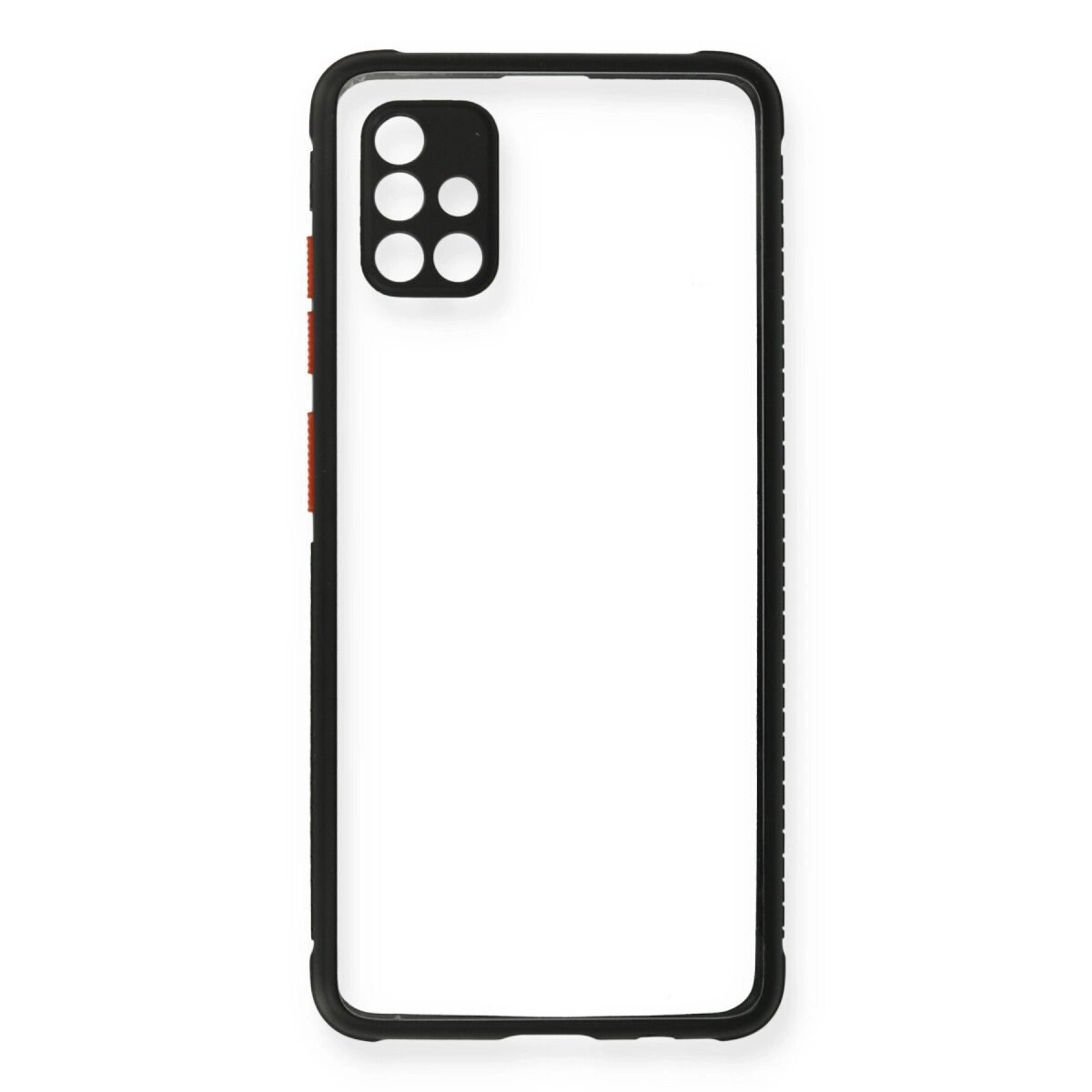 Samsung Galaxy A71 Kılıf Miami Şeffaf Silikon - Siyah