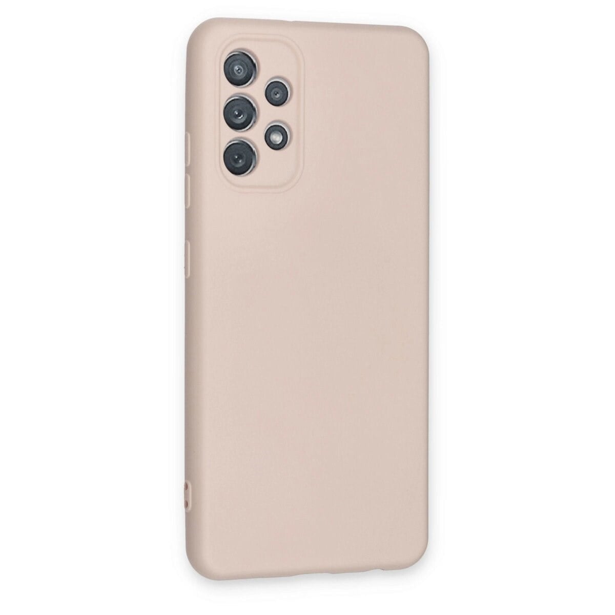 Samsung Galaxy A72 Kılıf Nano İçi Kadife Silikon - Pudra
