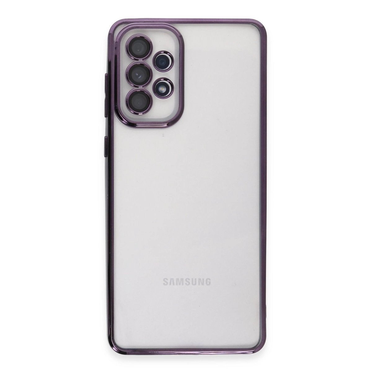 Samsung Galaxy A73 5g Kılıf Razer Lensli Silikon - Mor