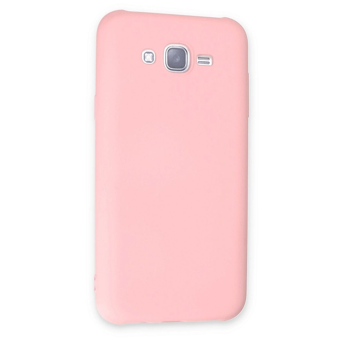 Samsung Galaxy J7 Kılıf Nano İçi Kadife Silikon - Pudra