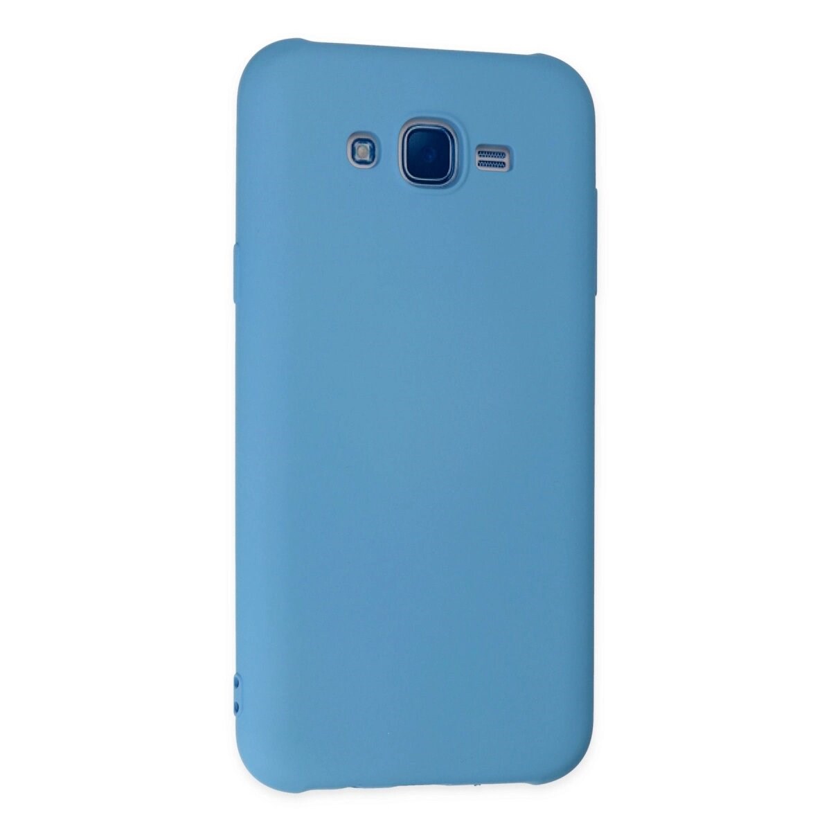 Samsung Galaxy J7 Kılıf Nano İçi Kadife Silikon - Mavi