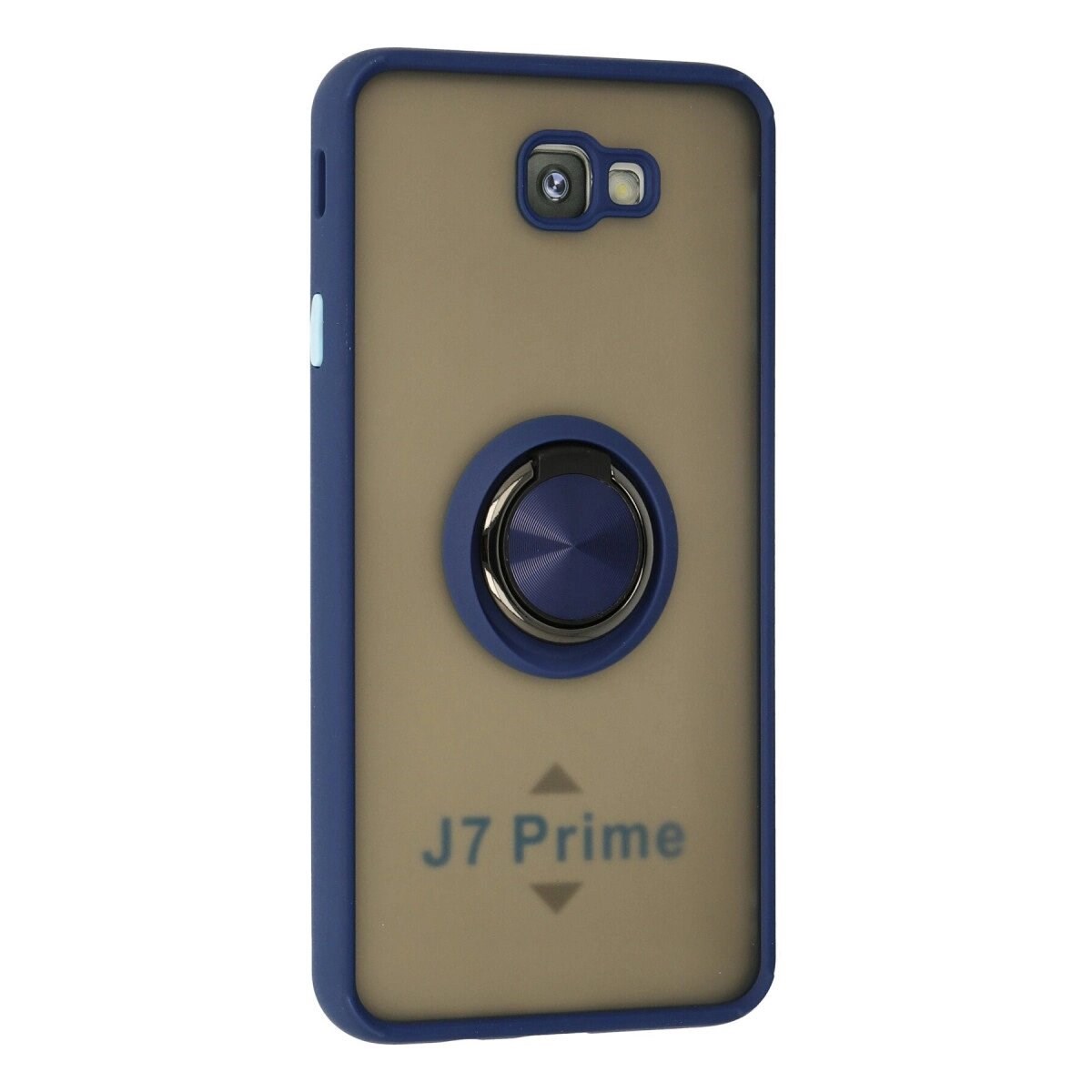 Samsung Galaxy J7 Prime Kılıf Montreal Yüzüklü Silikon Kapak - Lacivert