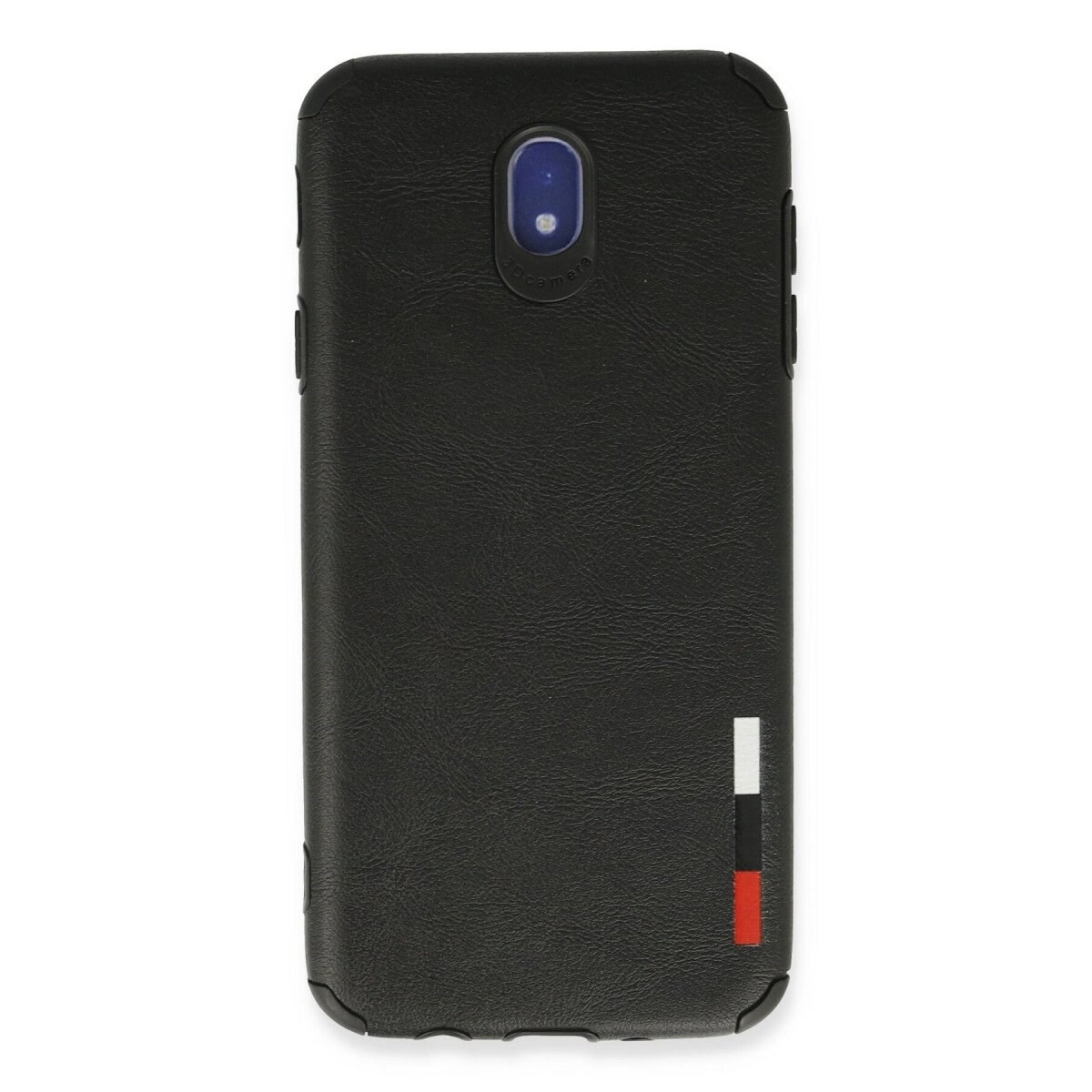 Samsung Galaxy J7 Pro / J730 Kılıf Loop Deri Silikon - Siyah