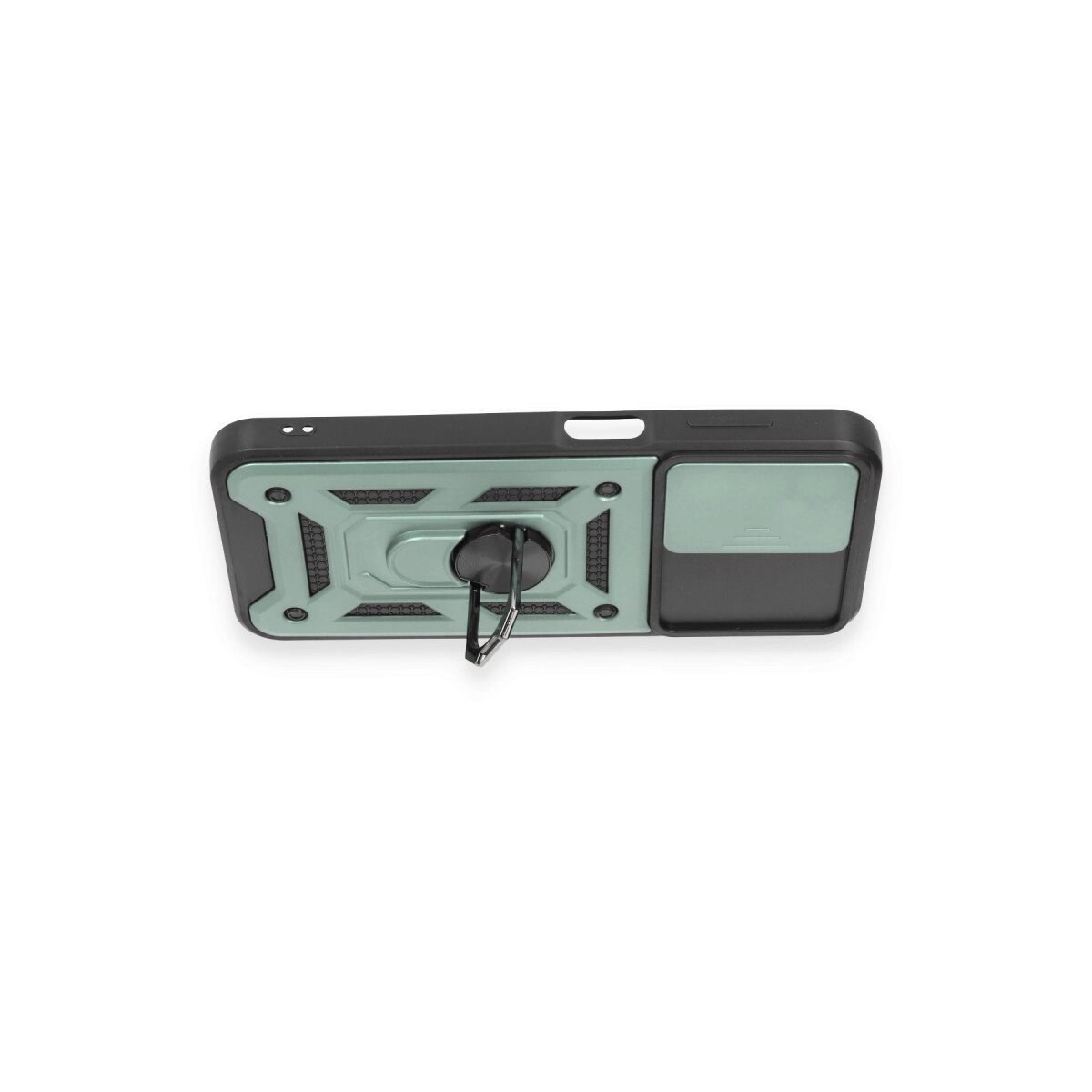Samsung Galaxy M14 5g Kılıf Pars Lens Yüzüklü Silikon - Yeşil