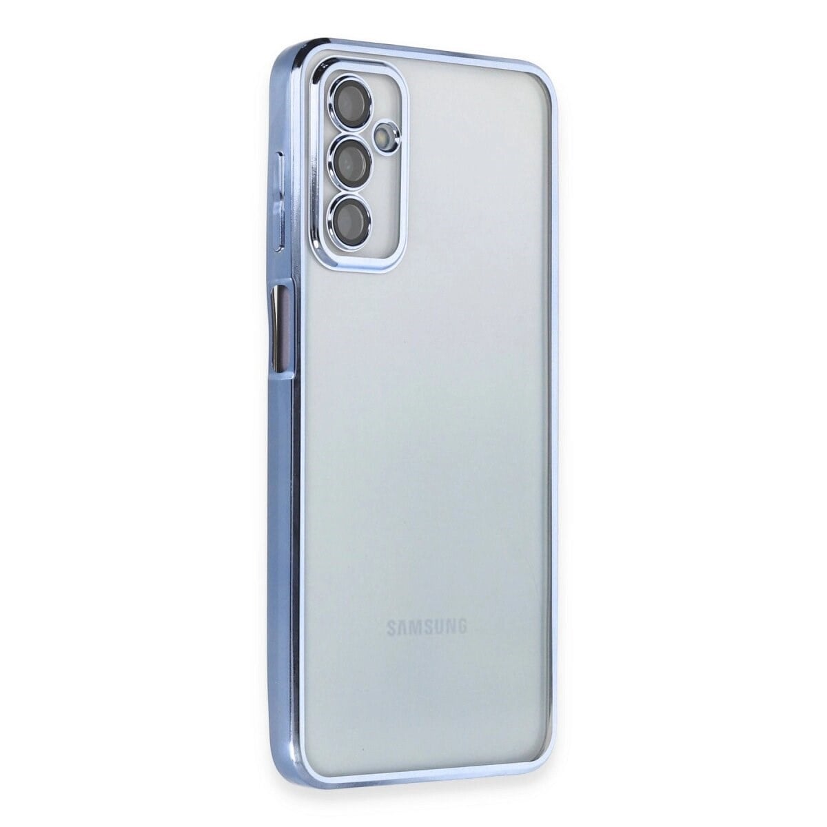 Samsung Galaxy M23 Kılıf Razer Lensli Silikon - Açık Mavi