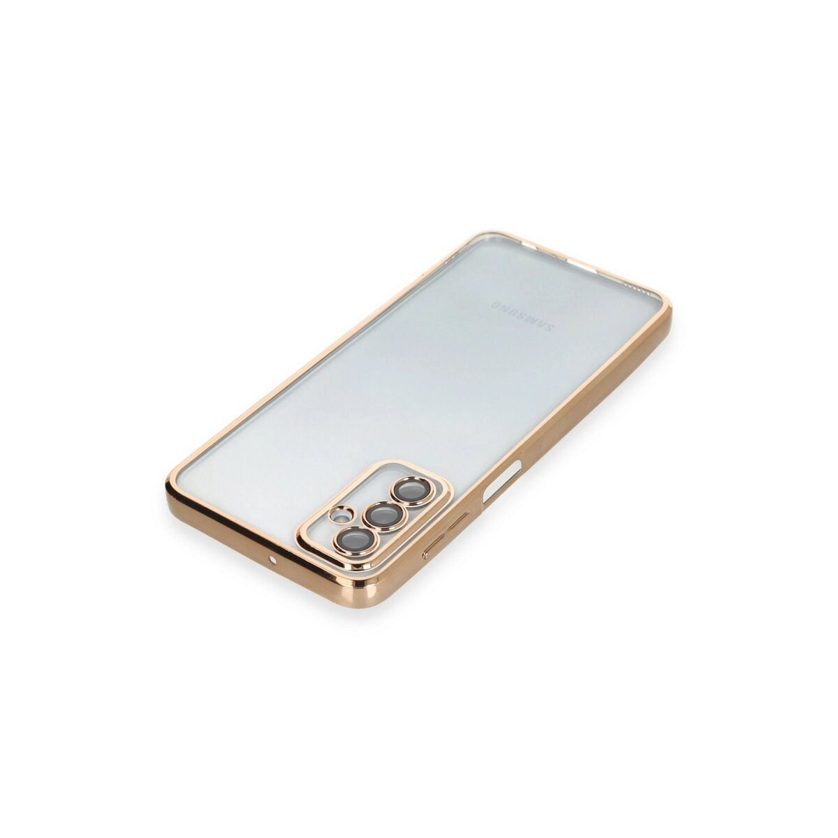 Samsung Galaxy M23 Kılıf Razer Lensli Silikon - Gold