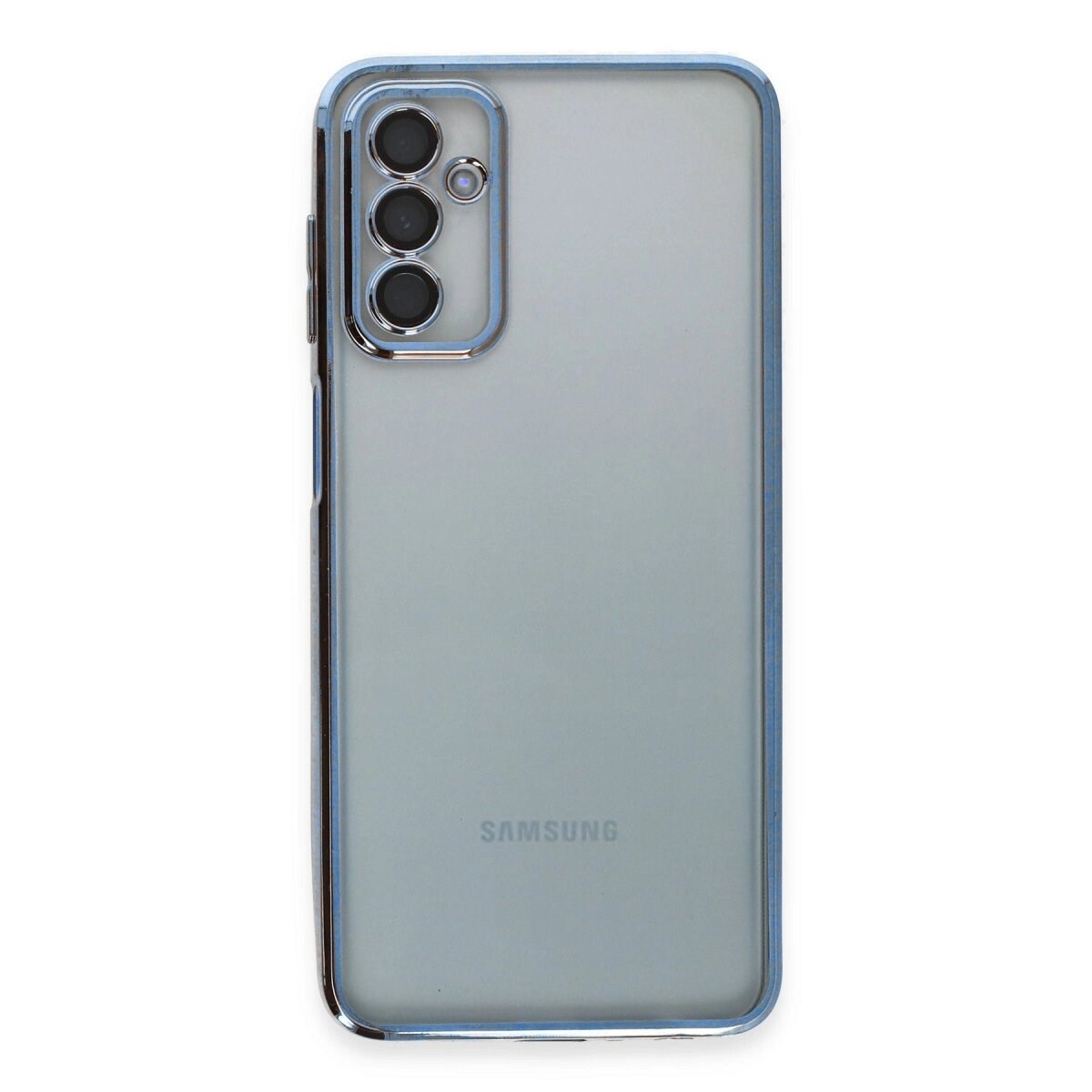 Samsung Galaxy M23 Kılıf Razer Lensli Silikon - Açık Mavi