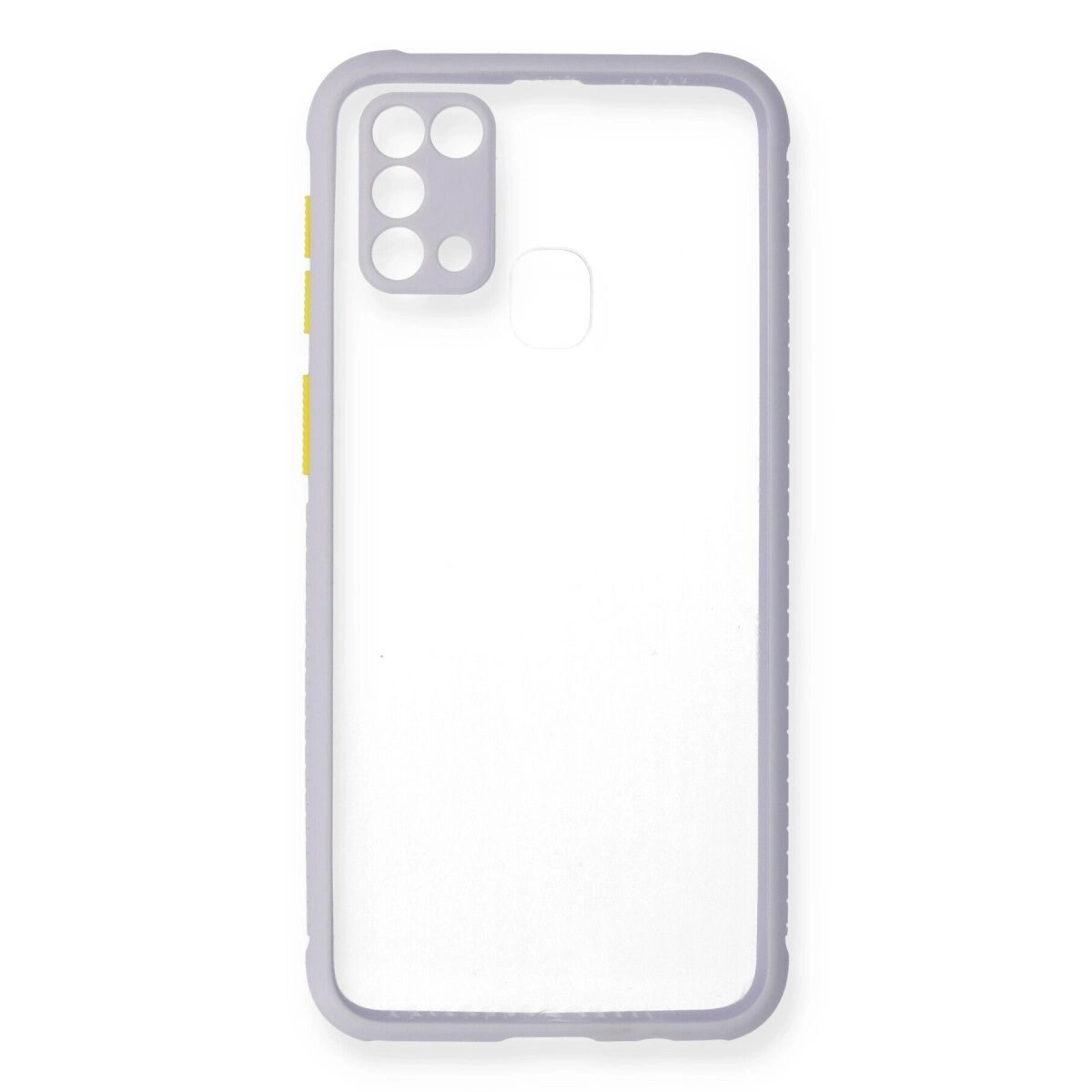 Samsung Galaxy M31 Kılıf Miami Şeffaf Silikon - Lila