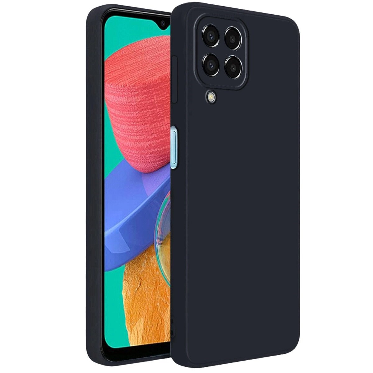 Samsung Galaxy M33 Kılıf First Silikon - Siyah
