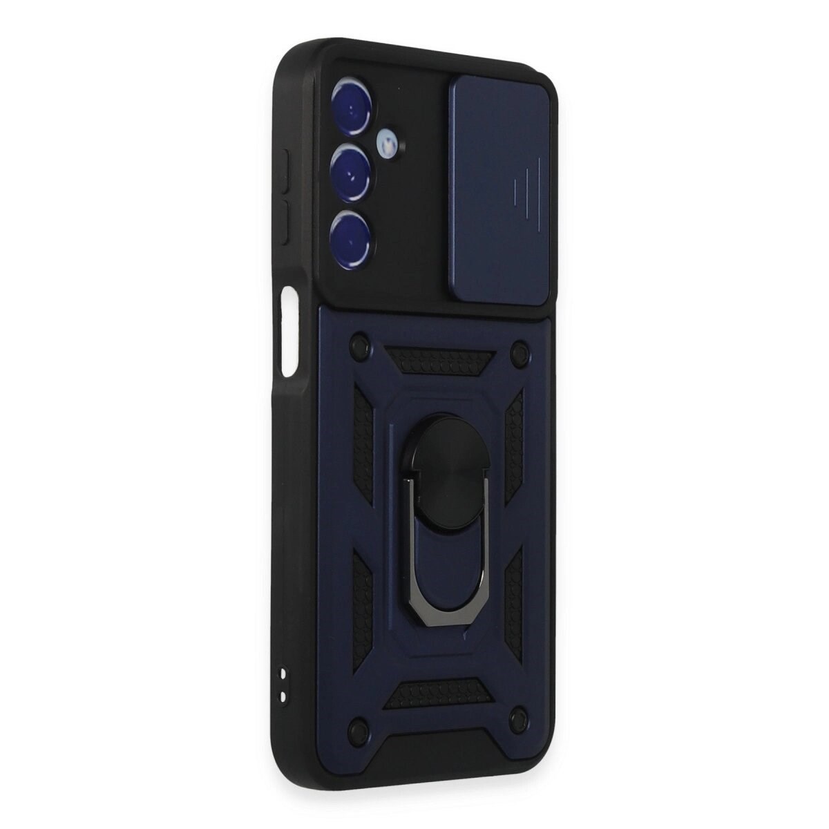 Samsung Galaxy M34 5g Kılıf Pars Lens Yüzüklü Silikon - Lacivert