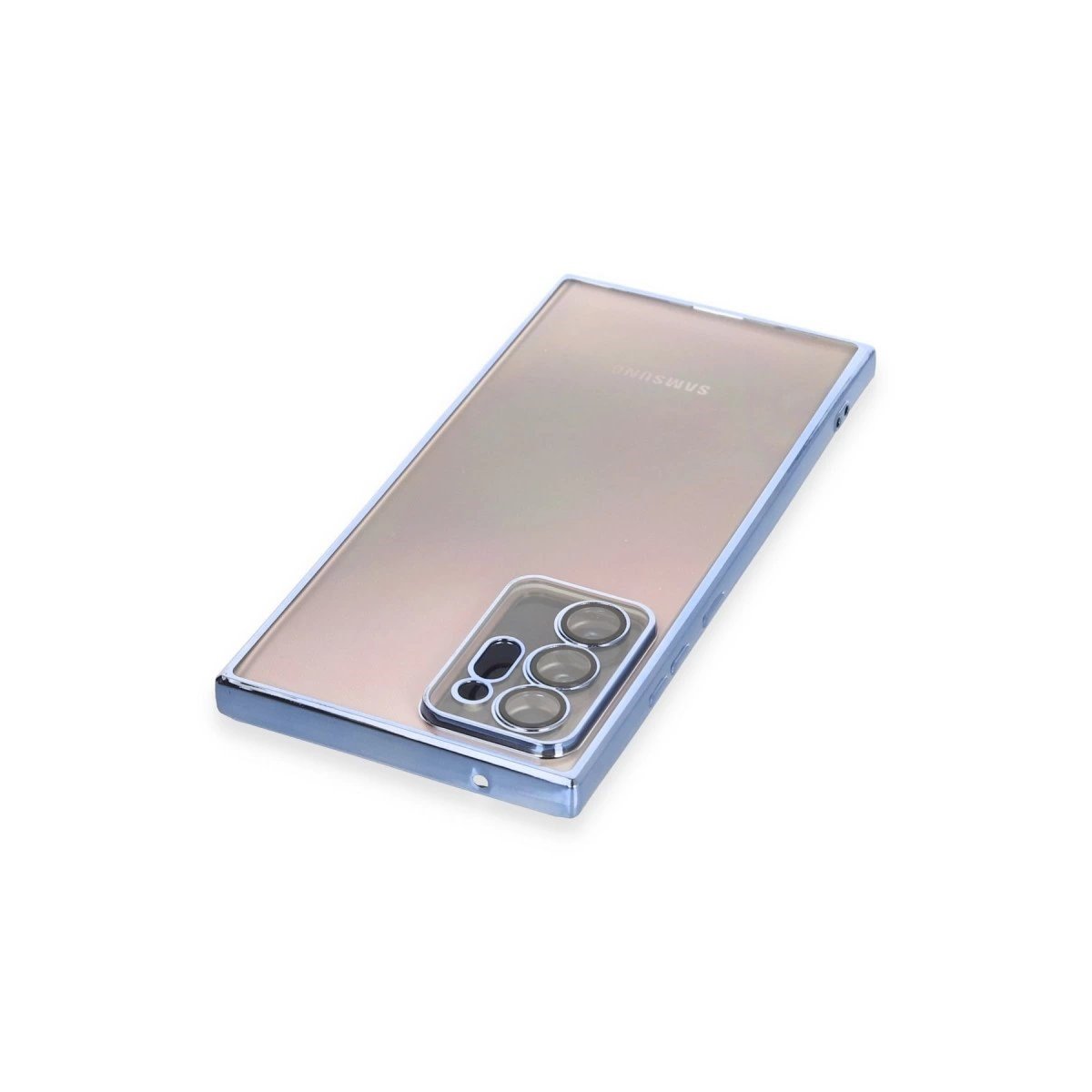 Samsung Galaxy Note 20 Ultra Kılıf Razer Lensli Silikon - Açık Mavi