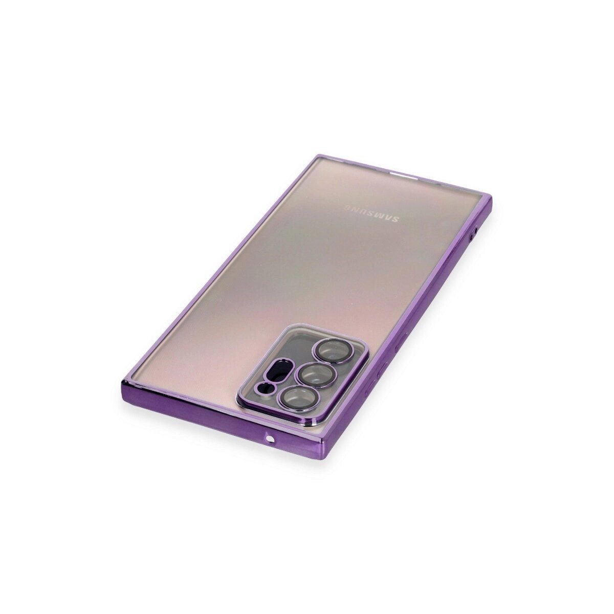 Samsung Galaxy Note 20 Ultra Kılıf Razer Lensli Silikon - Mor