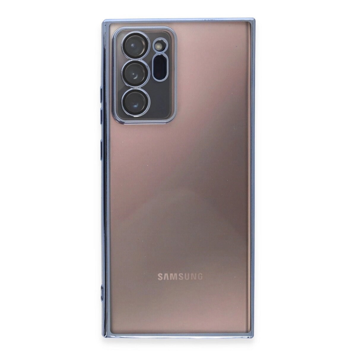 Samsung Galaxy Note 20 Ultra Kılıf Razer Lensli Silikon - Açık Mavi