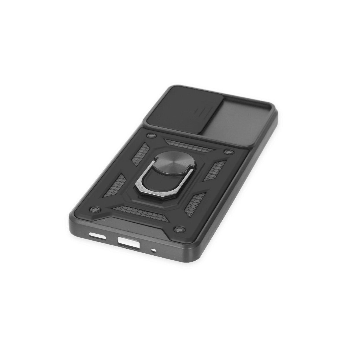 Samsung Galaxy S20 Fe Kılıf Pars Lens Yüzüklü Silikon - Siyah