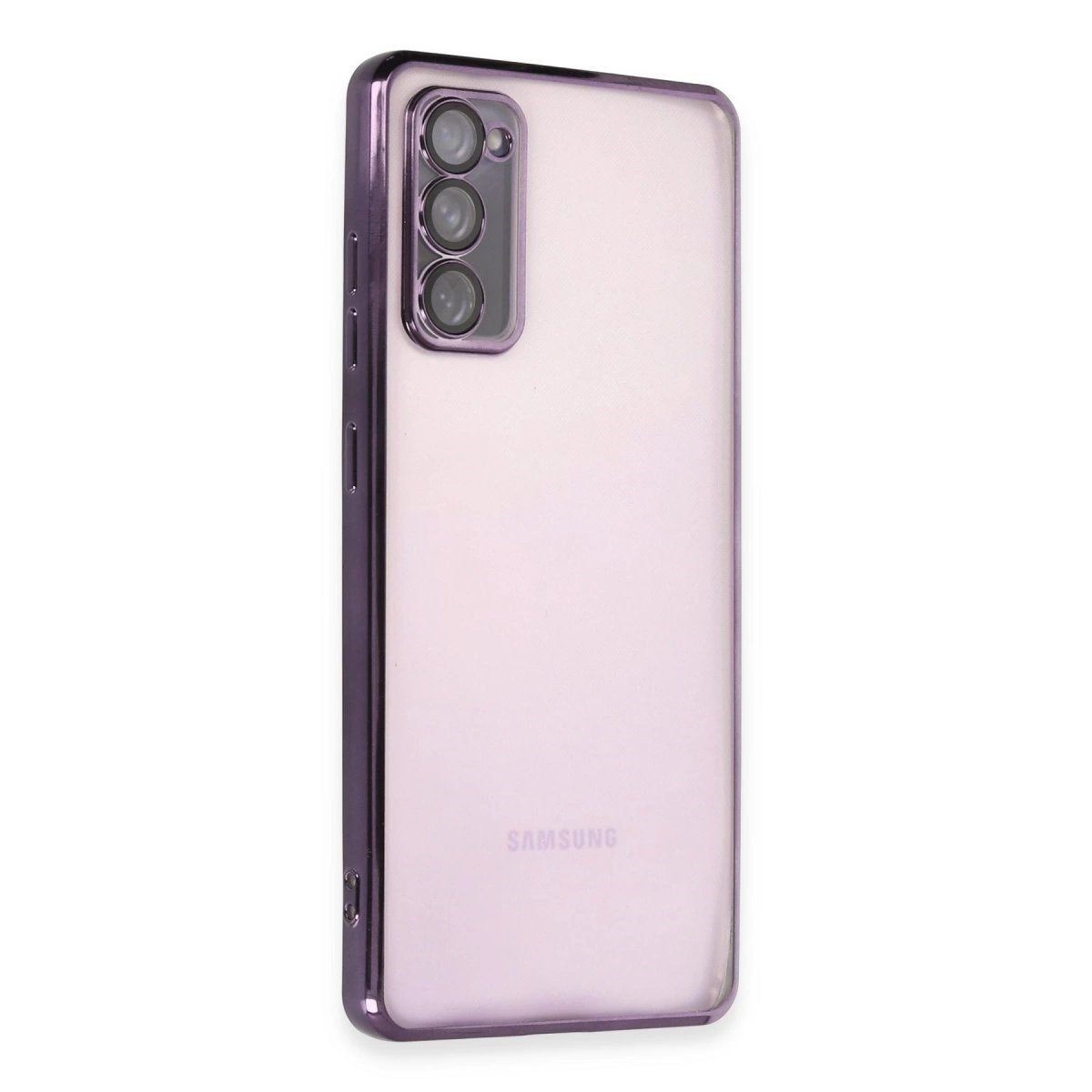 Samsung Galaxy S20 Fe Kılıf Razer Lensli Silikon - Mor