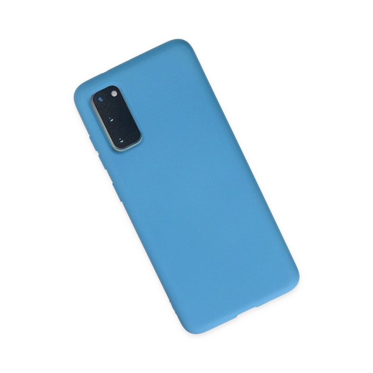 Samsung Galaxy S20 Kılıf Nano İçi Kadife Silikon - Mavi