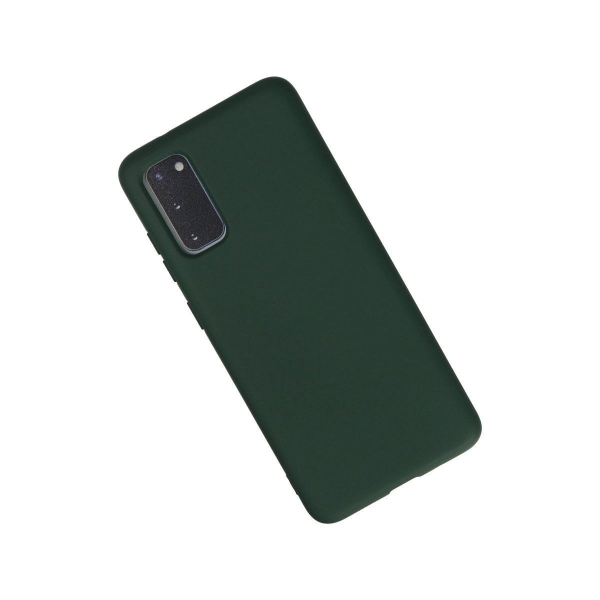 Samsung Galaxy S20 Kılıf Nano İçi Kadife Silikon - Koyu Yeşil