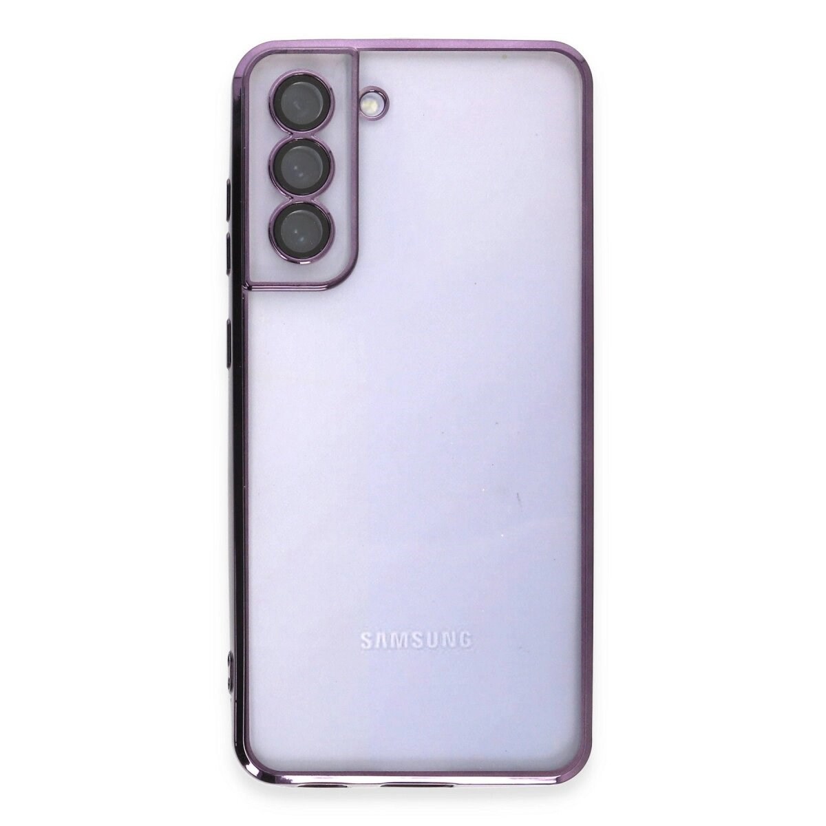 Samsung Galaxy S21 Fe Kılıf Razer Lensli Silikon - Mor