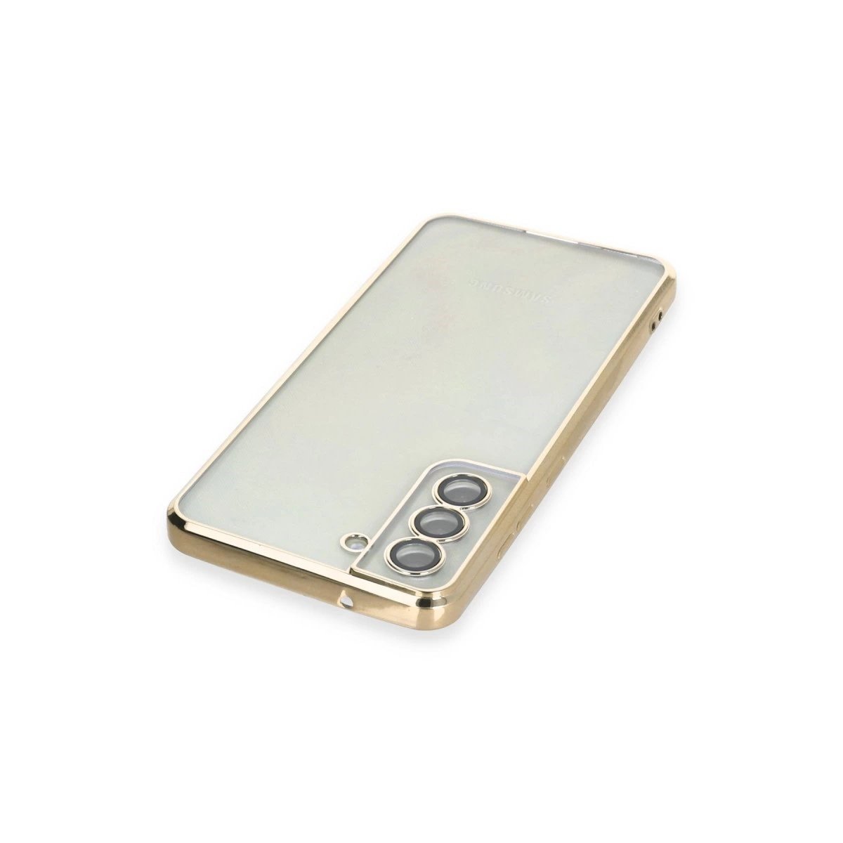 Samsung Galaxy S21 Fe Kılıf Razer Lensli Silikon - Gold