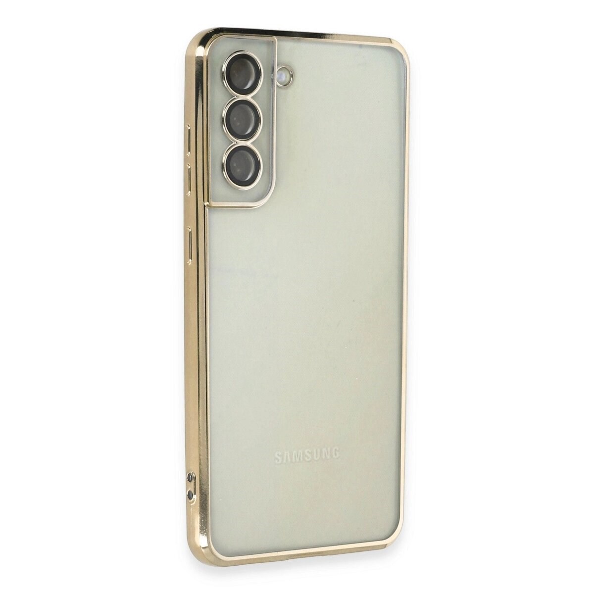 Samsung Galaxy S21 Fe Kılıf Razer Lensli Silikon - Gold