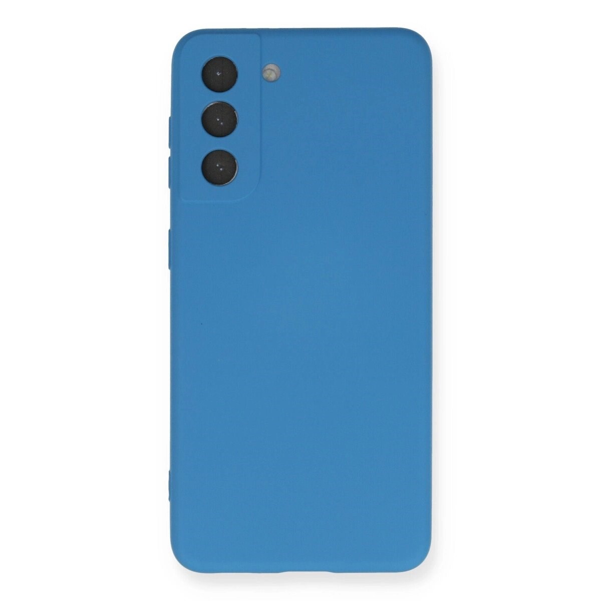 Samsung Galaxy S21 Kılıf Nano İçi Kadife Silikon - Mavi