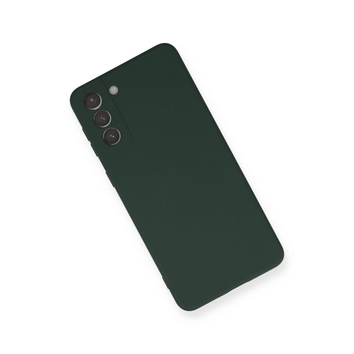Samsung Galaxy S21 Plus Kılıf Nano İçi Kadife Silikon - Koyu Yeşil