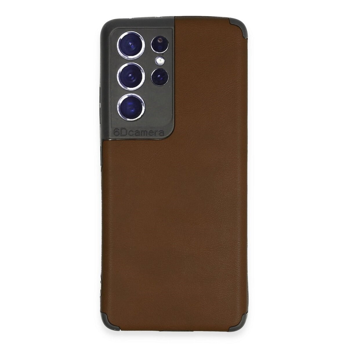 Samsung Galaxy S21 Ultra Kılıf Loop Deri Silikon - Kahverengi