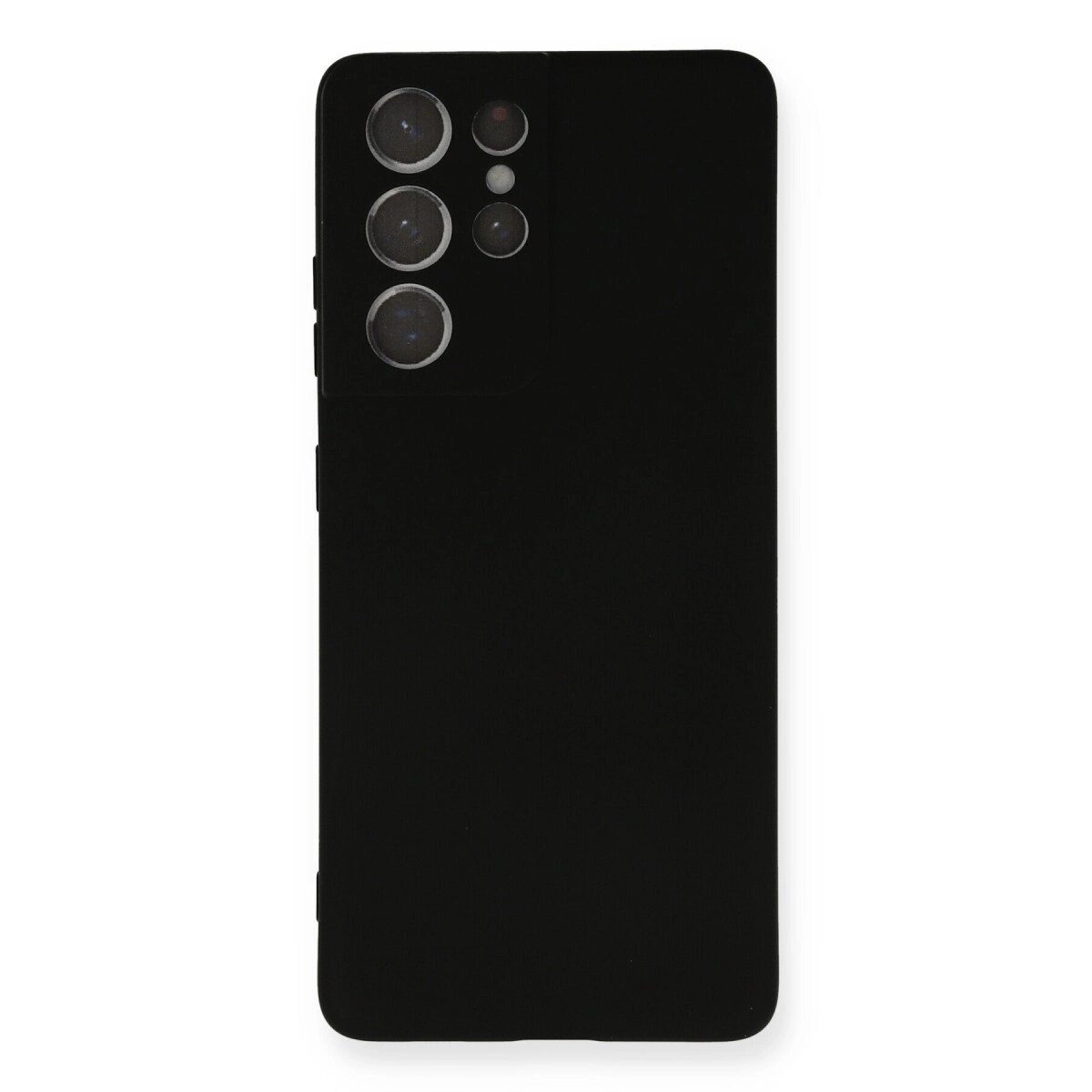Samsung Galaxy S21 Ultra Kılıf Nano İçi Kadife Silikon - Siyah