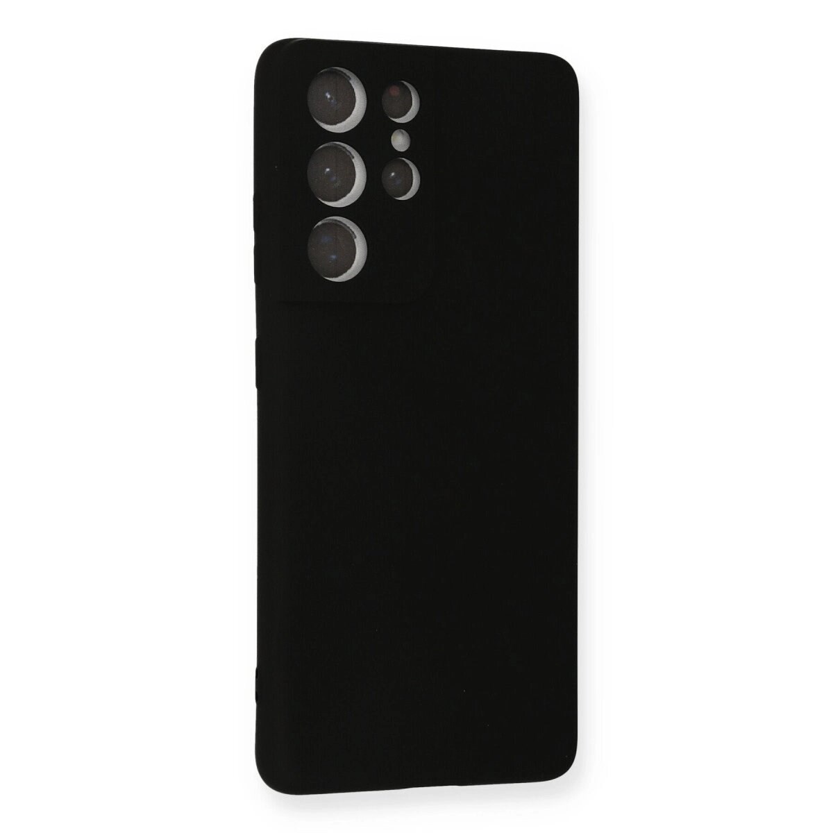 Samsung Galaxy S21 Ultra Kılıf Nano İçi Kadife Silikon - Siyah