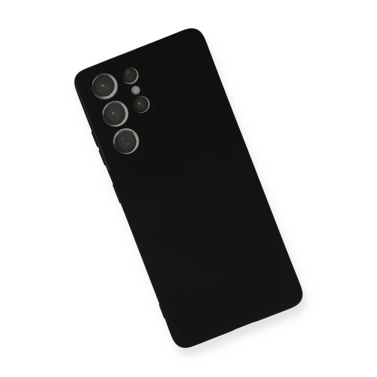 Samsung Galaxy S21 Ultra Kılıf Nano İçi Kadife Silikon - Siyah