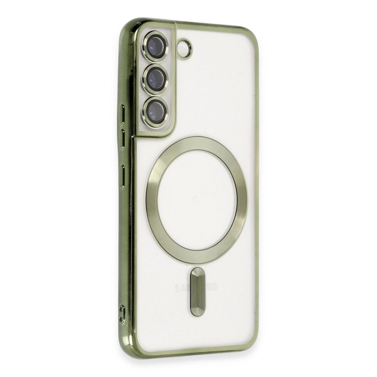 Samsung Galaxy S22 Kılıf Kross Magneticsafe Kapak - Koyu Yeşil