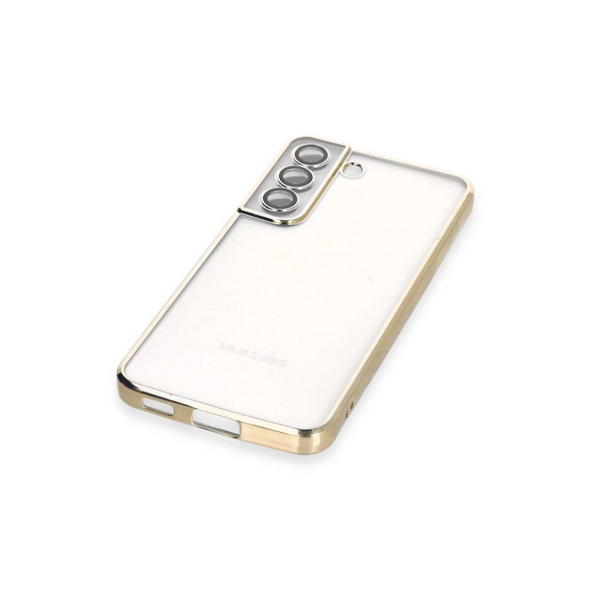 Samsung Galaxy S22 Kılıf Razer Lensli Silikon - Gold