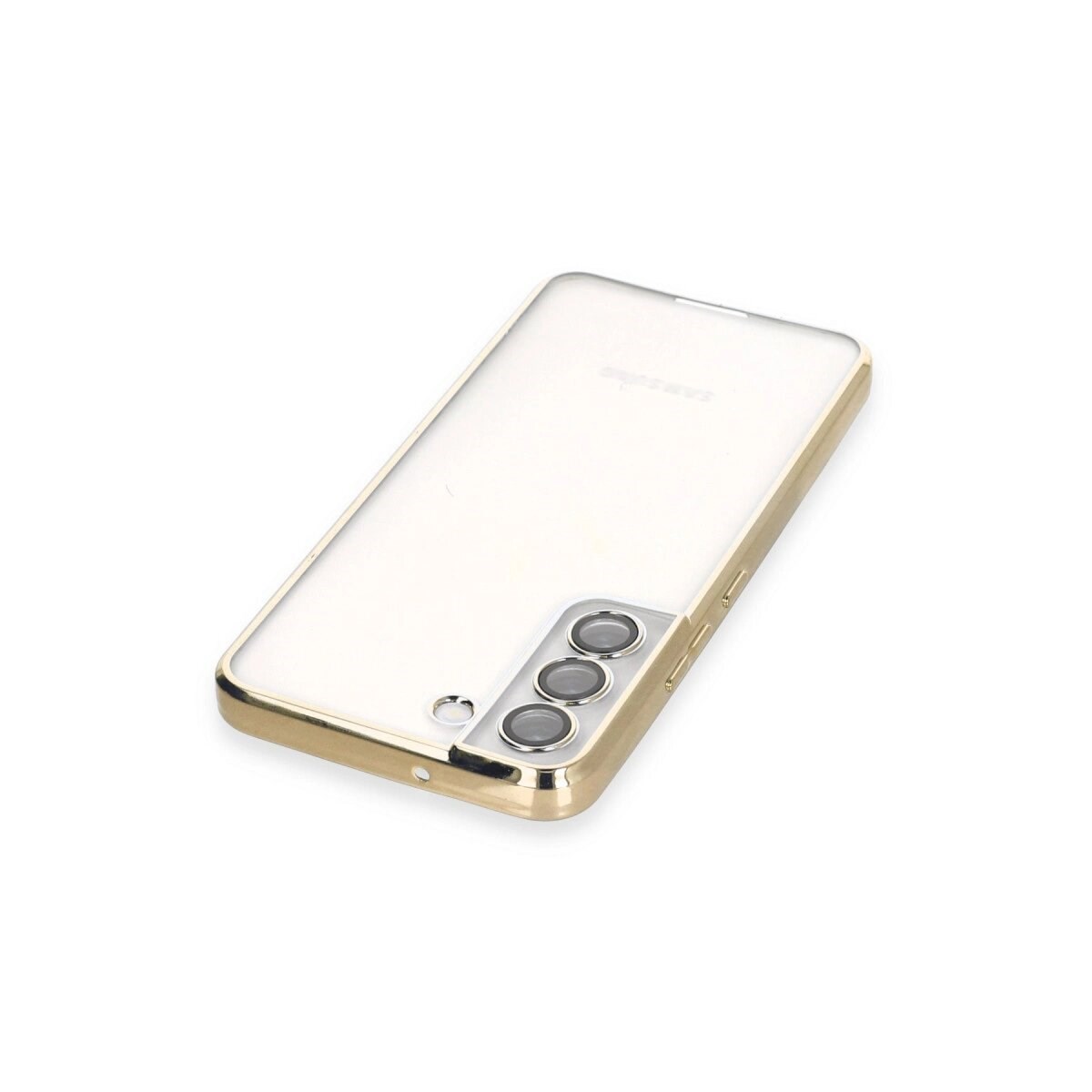 Samsung Galaxy S22 Kılıf Razer Lensli Silikon - Gold