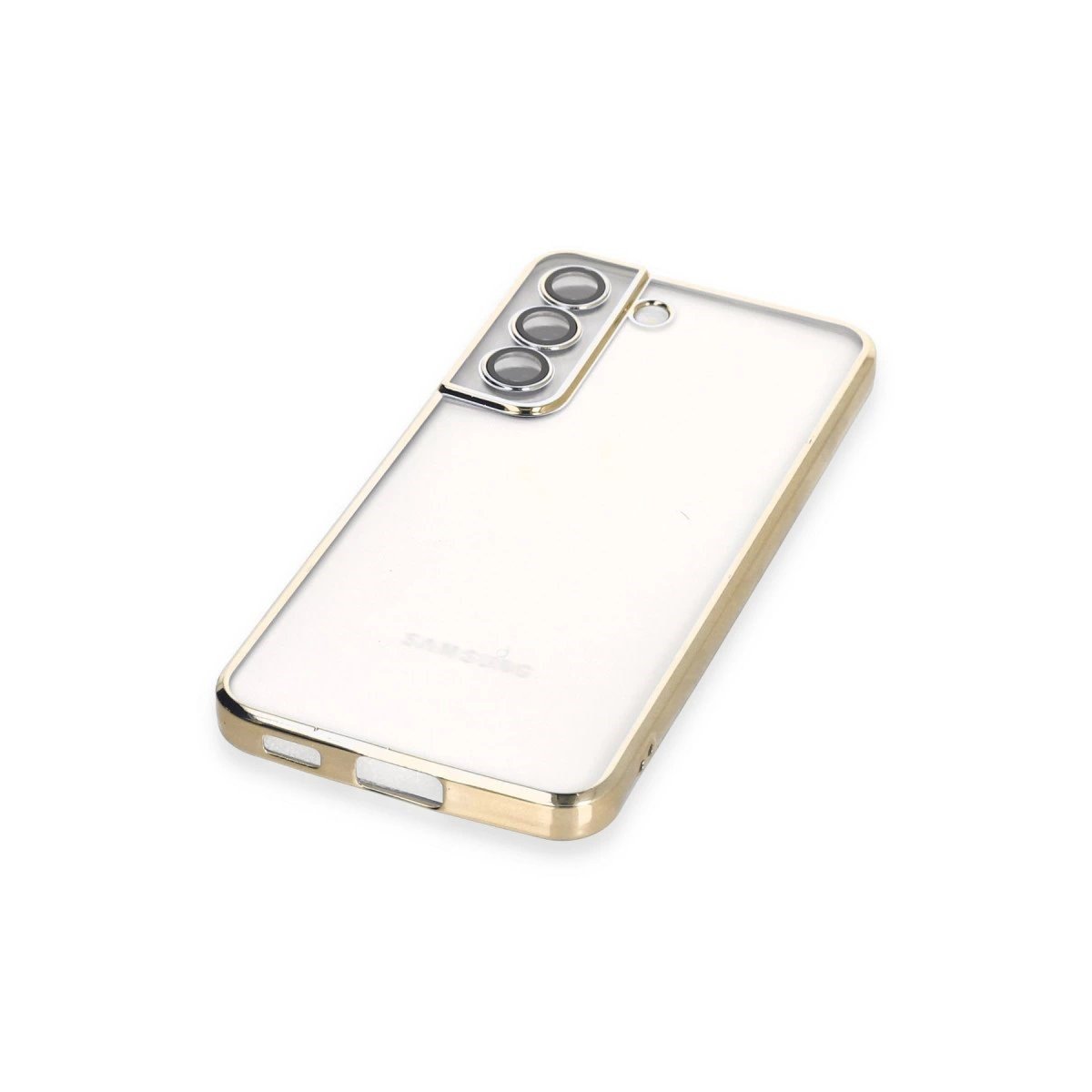 Samsung Galaxy S22 Kılıf Razer Lensli Silikon - Gold
