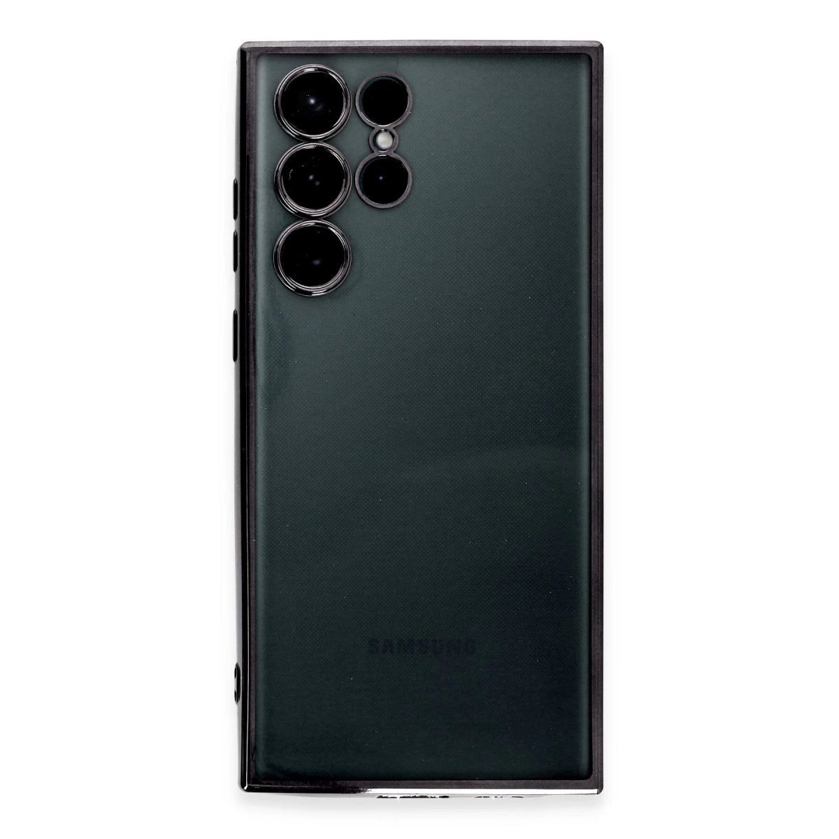 Samsung Galaxy S22 Ultra Kılıf Razer Lensli Silikon - Siyah