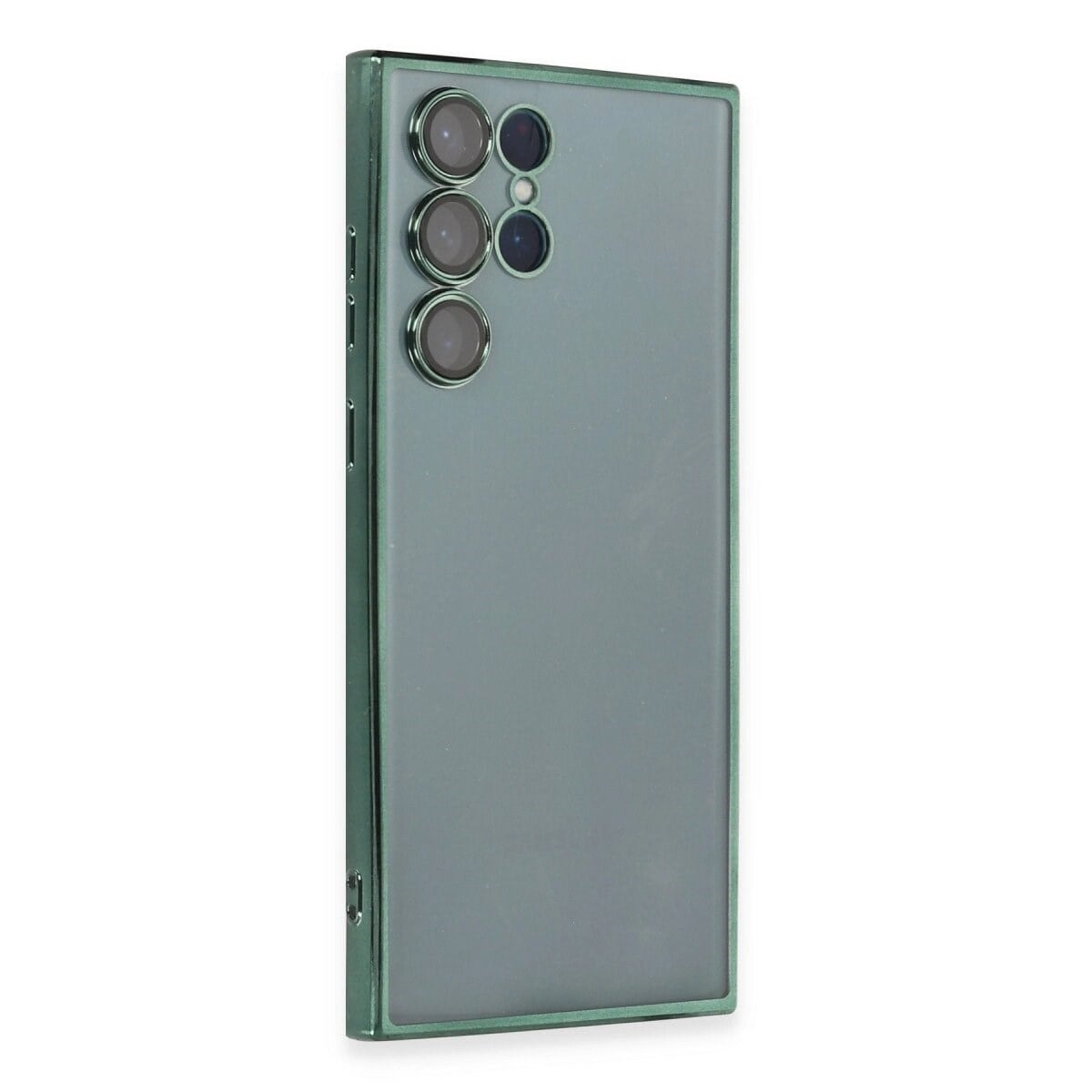 Samsung Galaxy S22 Ultra Kılıf Razer Lensli Silikon - Yeşil