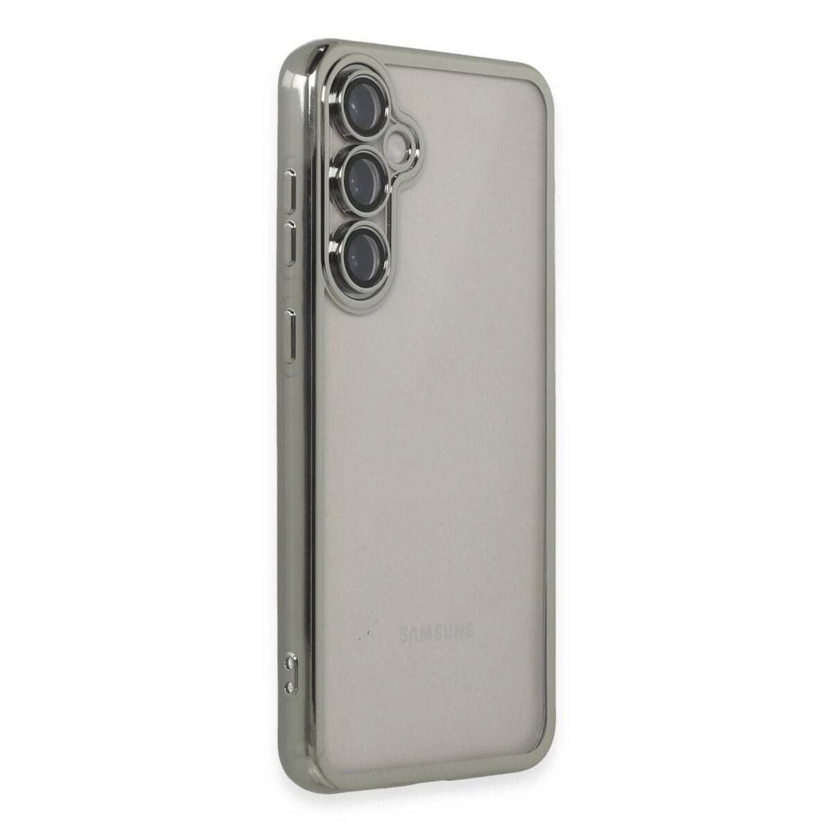 Samsung Galaxy S23 Fe Kılıf Razer Lensli Silikon - Gümüş